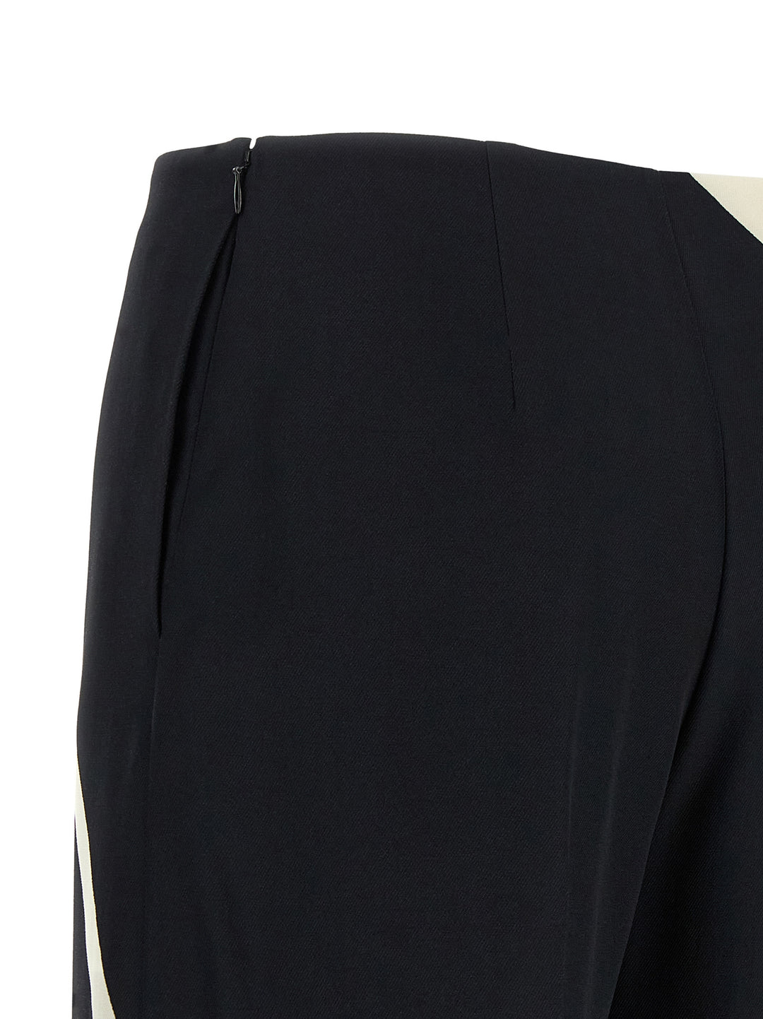Alberta Ferretti Cropped Pantaloni - Bianco/Nero | 93b65d14c396e1631f8775fe8b0eef59bd265883