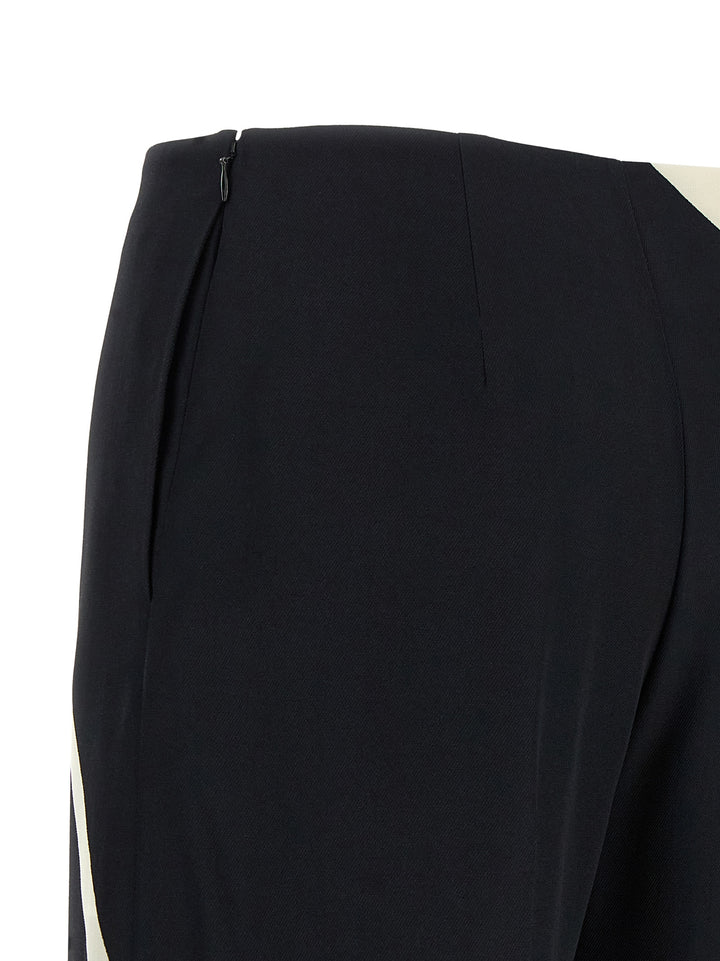 Alberta Ferretti Cropped Pantaloni - Bianco/Nero | 93b65d14c396e1631f8775fe8b0eef59bd265883