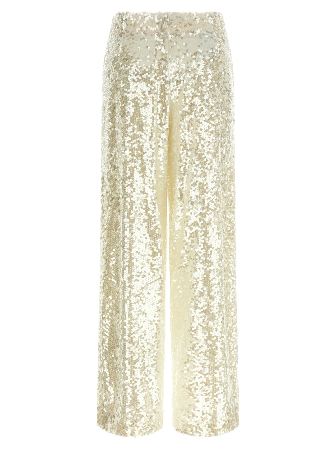 Alberta Ferretti Sequin Pantaloni - Bianco | 797e43a85fe6c1ac343765987bc7561db3087a13