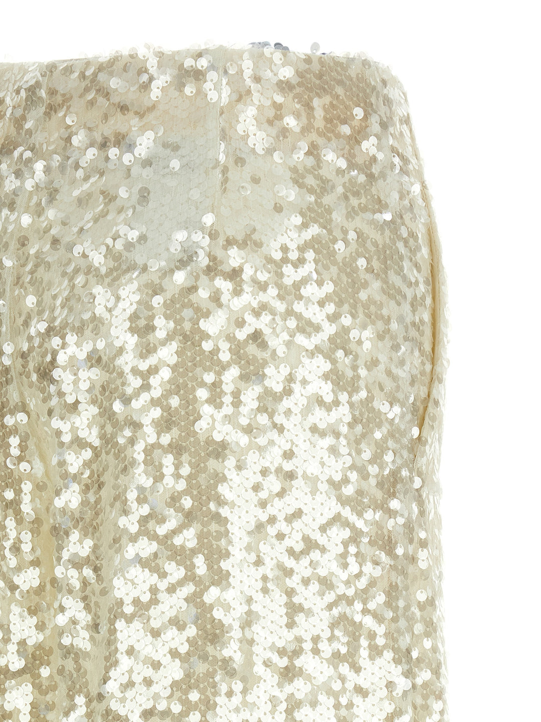 Alberta Ferretti Sequin Pantaloni - Bianco | b5b99cd24227493a5d77024c7561e69fae3d10eb