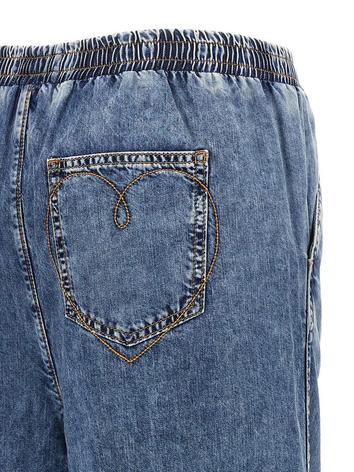 Mo5ch1no Jeans Embroidery Jeans - Celeste | eb36ac123aa15fa5b1dadc4fea02214075535f38