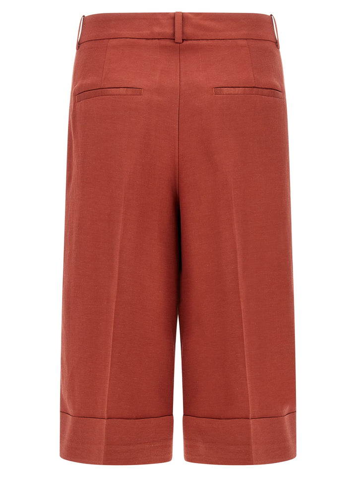 Peserico Linen Viscose Bermuda Shorts Bermuda e Short - Rosso | a2e9fc5171847501bab2440182a9deab08c02051