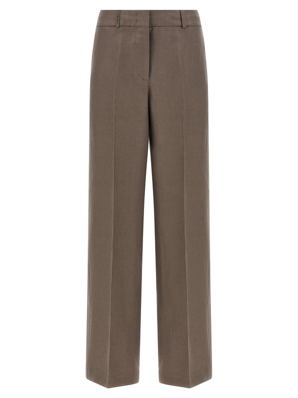 Linen Trousers Pantaloni Marrone