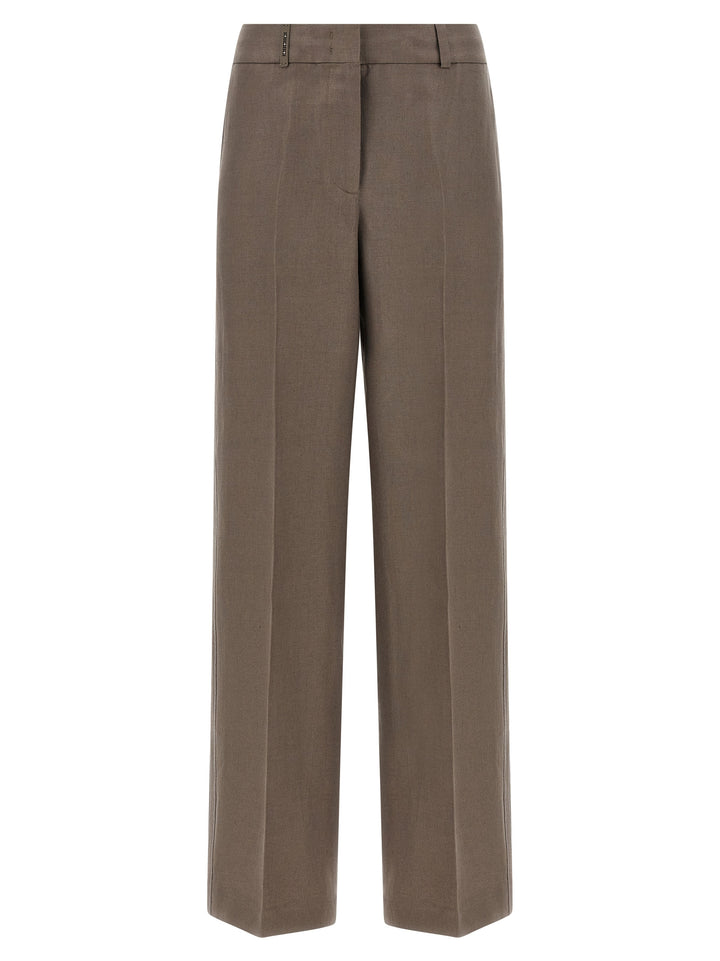 Peserico Linen Trousers Pantaloni - Marrone | ba074e2be13c425574da6d23ff55885d803059bd