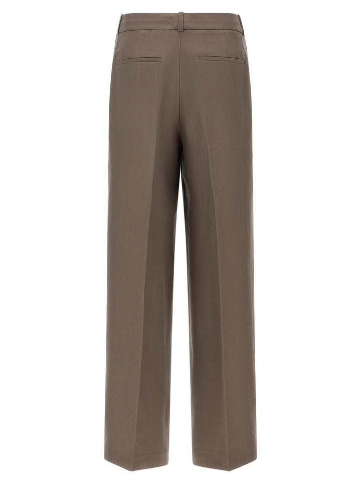 Peserico Linen Trousers Pantaloni - Marrone | 1257cbbfb39f7216e5791272faf7ba61e23df62f