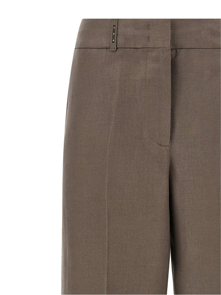 Peserico Linen Trousers Pantaloni - Marrone | a5406831a0a1c58c4f0d878ce7236a030da965e1