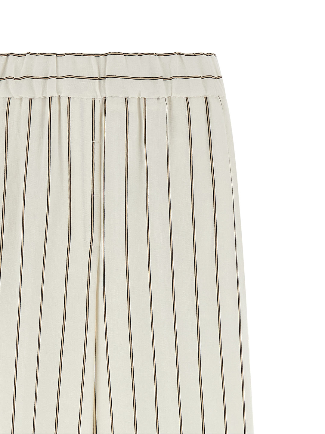 Peserico Pinstriped Twill Pantaloni - Bianco | 7e25e133c2ddc93143bffa8c70b6a42831e58564