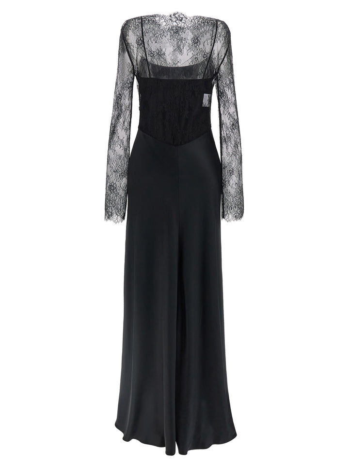 Alberta Ferretti Lace Satin Dress Abiti - Nero | 568a93db5579617c8beddd02e66607c73b4a9cc1