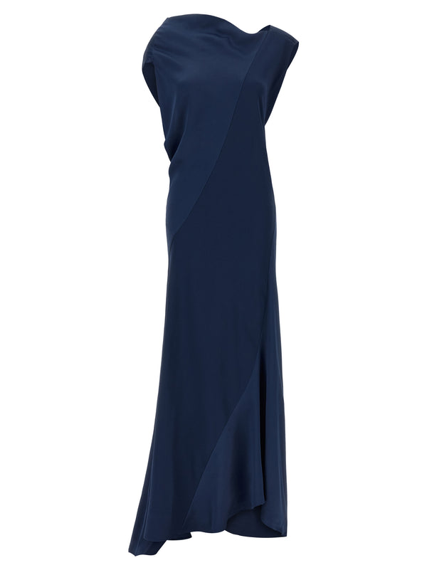 Draped Asymmetrical Dress Abiti Blu