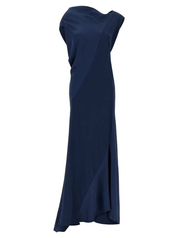Alberta Ferretti Draped Asymmetrical Dress Abiti - Blu | 76cf59d217453b4719f79a04a085719819cf84ee