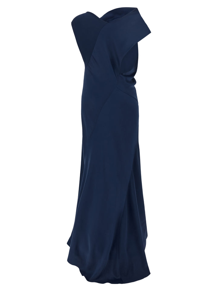 Alberta Ferretti Draped Asymmetrical Dress Abiti - Blu | 8e8b576d20486bf85093d1f958f0cfd867ee7f65