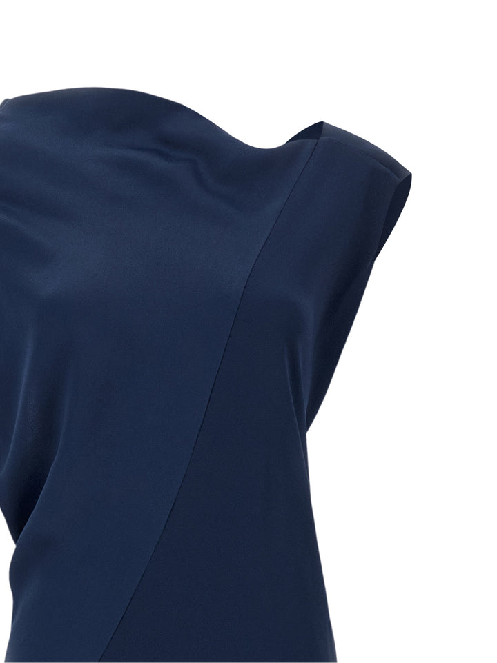 Alberta Ferretti Draped Asymmetrical Dress Abiti - Blu | d43dbad33fdf964a4929752625d0b9a0a27007b1