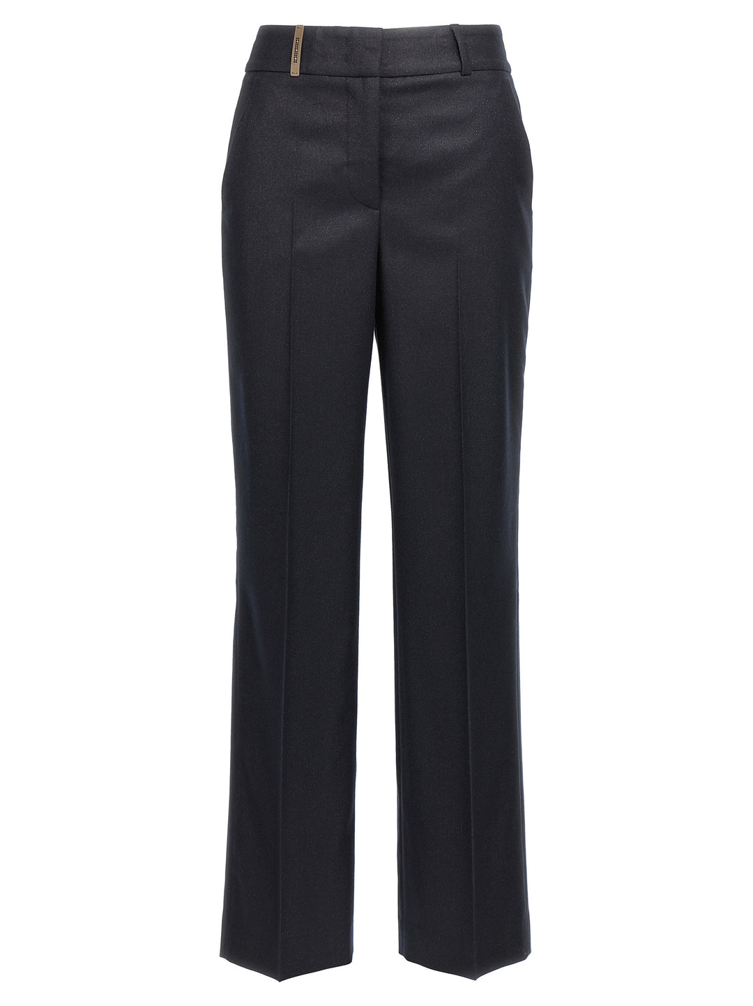 Peserico Lurex Flannel Pantaloni - Blu | fe32c0fae4cee5700e41403a99a19b2e07368eaf