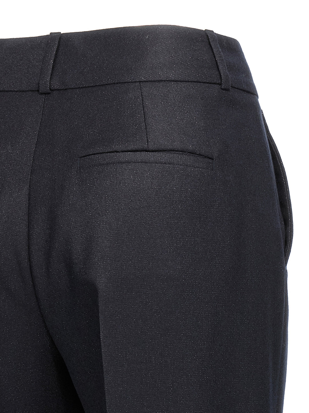 Peserico Lurex Flannel Pantaloni - Blu | 76b5056f85dfaabc9df49940964d4fc60cbd83f3