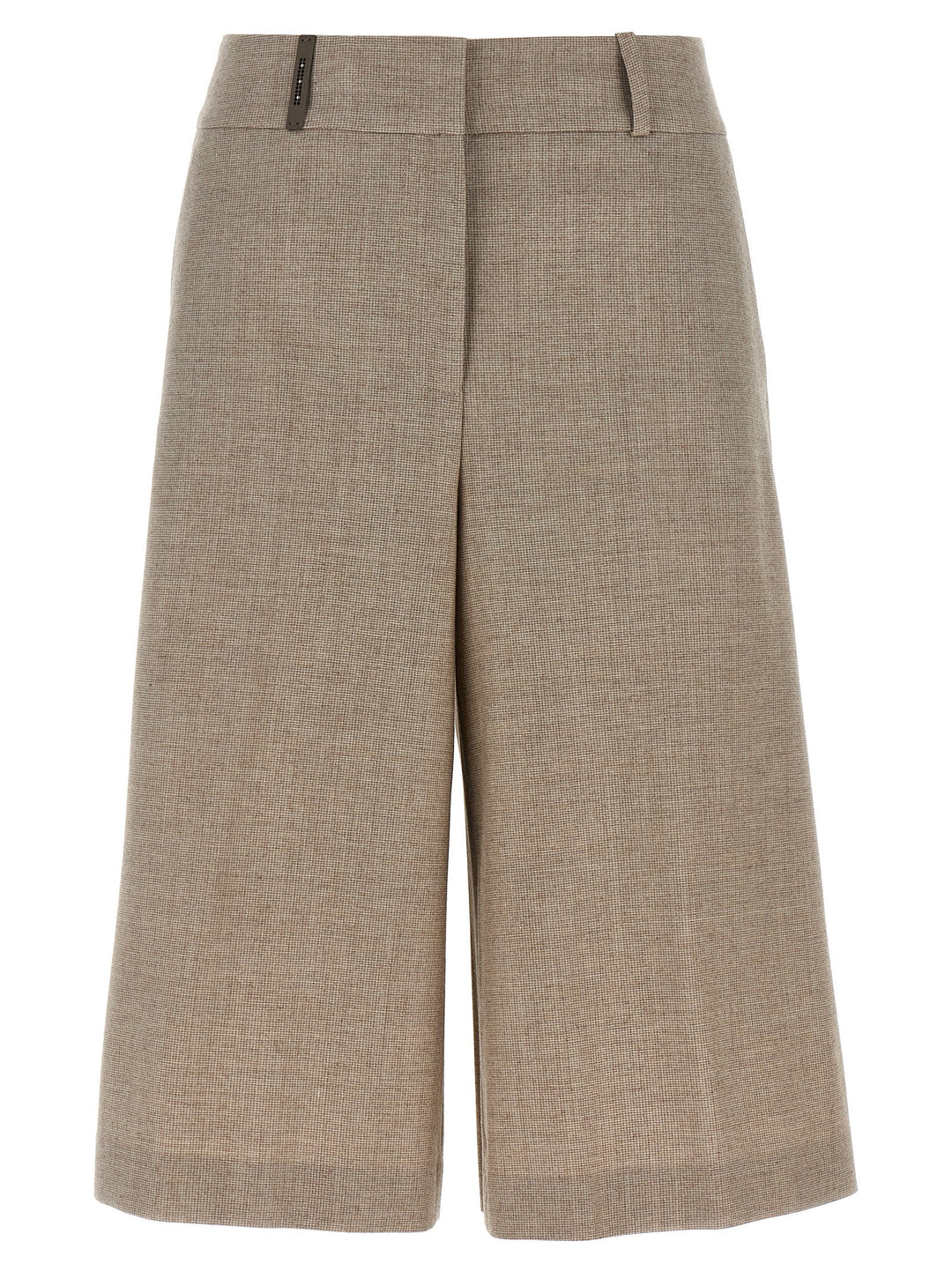 Peserico Micro Houndstooth Long Bermuda Shorts Bermuda e Short - Beige | 75c06c11dcda91939c4bd16d3df9cda63db79772