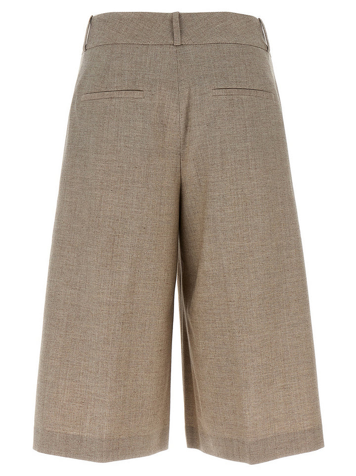 Peserico Micro Houndstooth Long Bermuda Shorts Bermuda e Short - Beige | 9242cbe3dcbb7cbedbb8577bdf2f3952249127f1