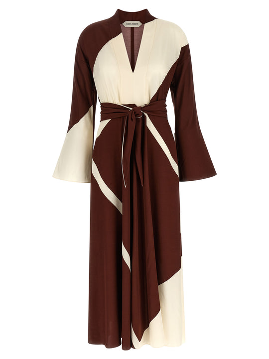 Printed Dress Abiti Bordeaux