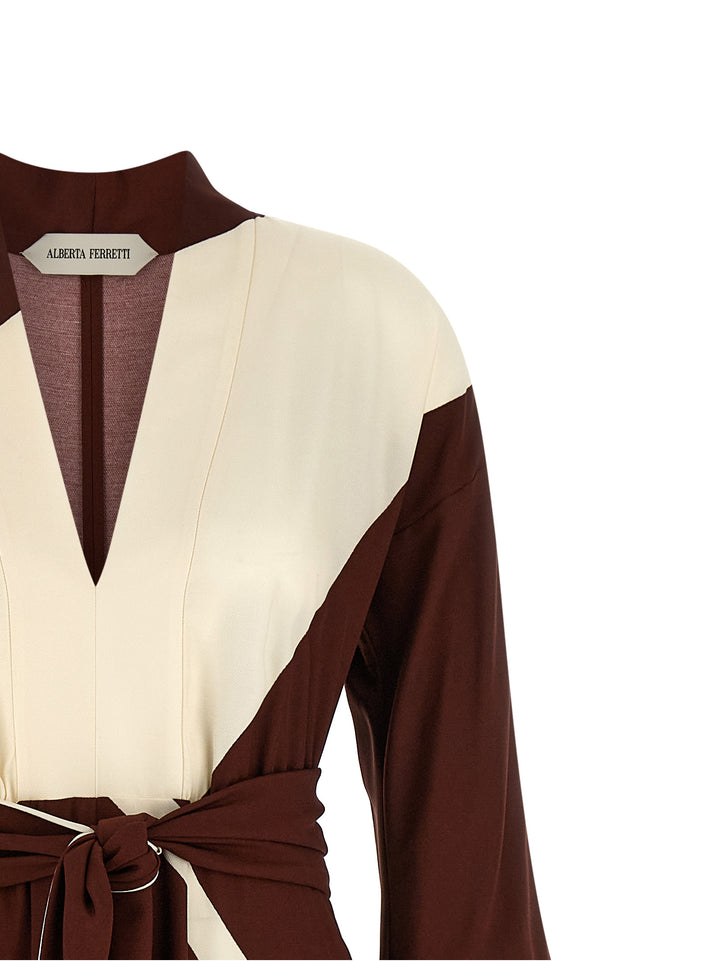 Alberta Ferretti Printed Dress Abiti - Bordeaux | de285af277afd133f0178ffec45efd7d3555b53a