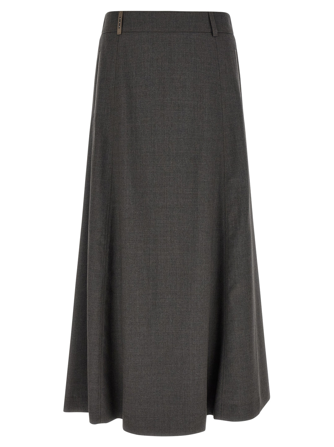 Peserico Flared Skirt With Loops Gonne - Grigio | ae93341483a294da04599e44c601fc36be8e8b5f
