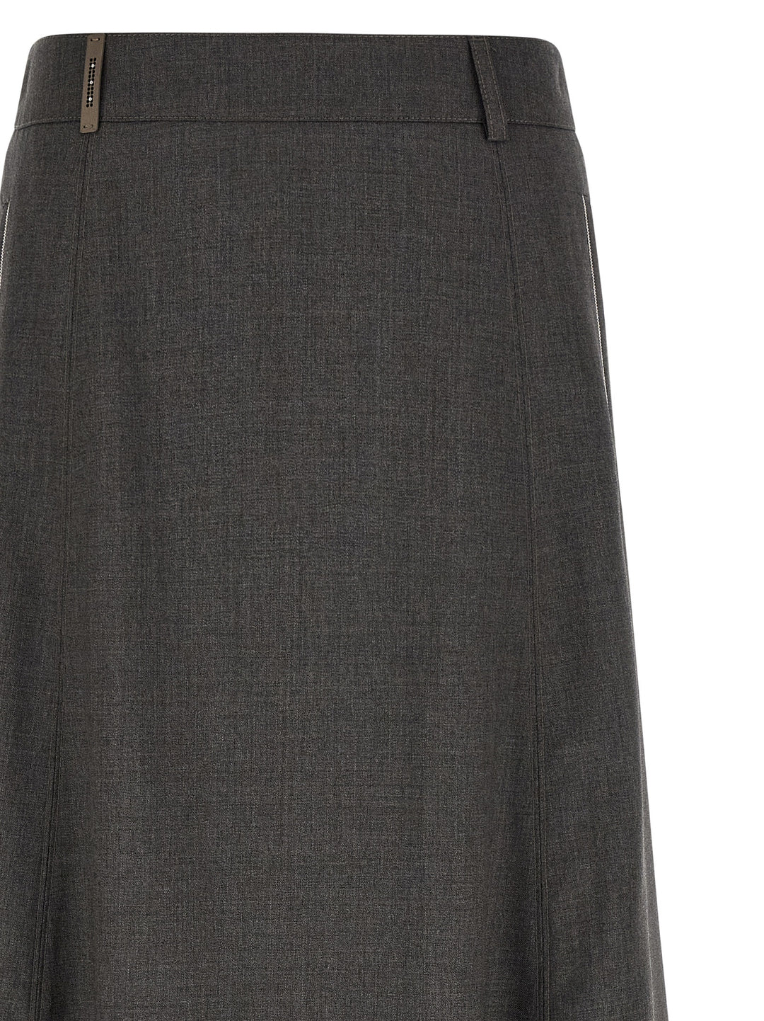 Peserico Flared Skirt With Loops Gonne - Grigio | c0a5692cedfd20769a799d2a34d5c50048174cba