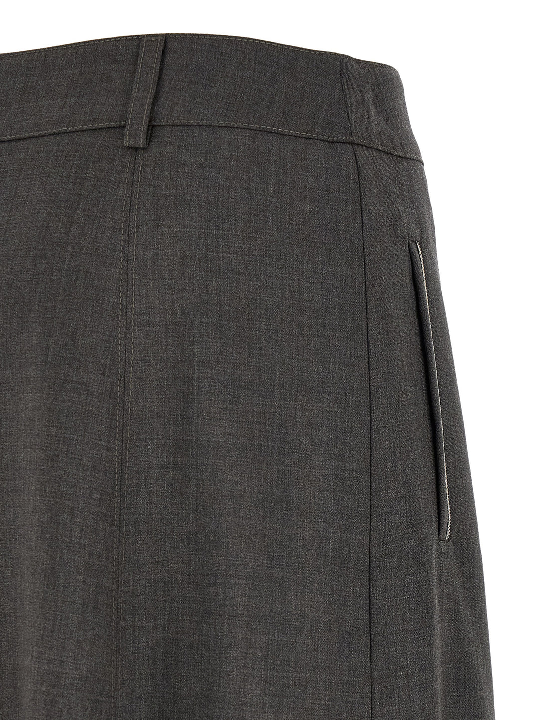 Peserico Flared Skirt With Loops Gonne - Grigio | 915511073b620e4dd8f0a141868fe0bdde4c9073