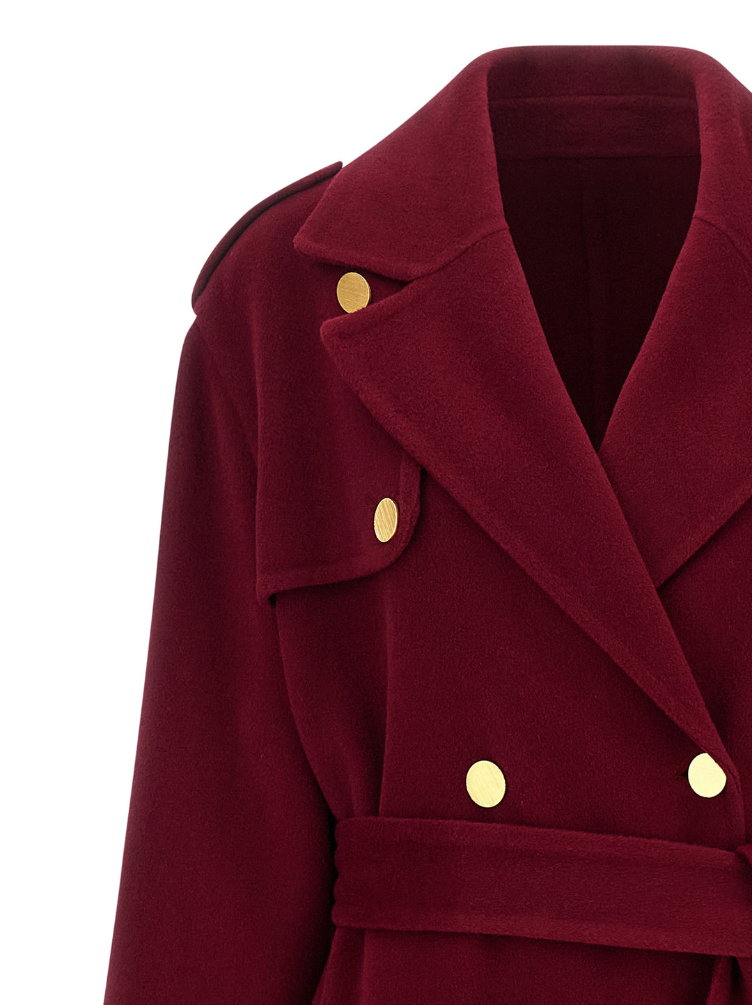 Alberta Ferretti Long Wool Coat Trench e Impermeabili - Rosso | ea82df454c59a7caa5d653e9af18dca076c9c153