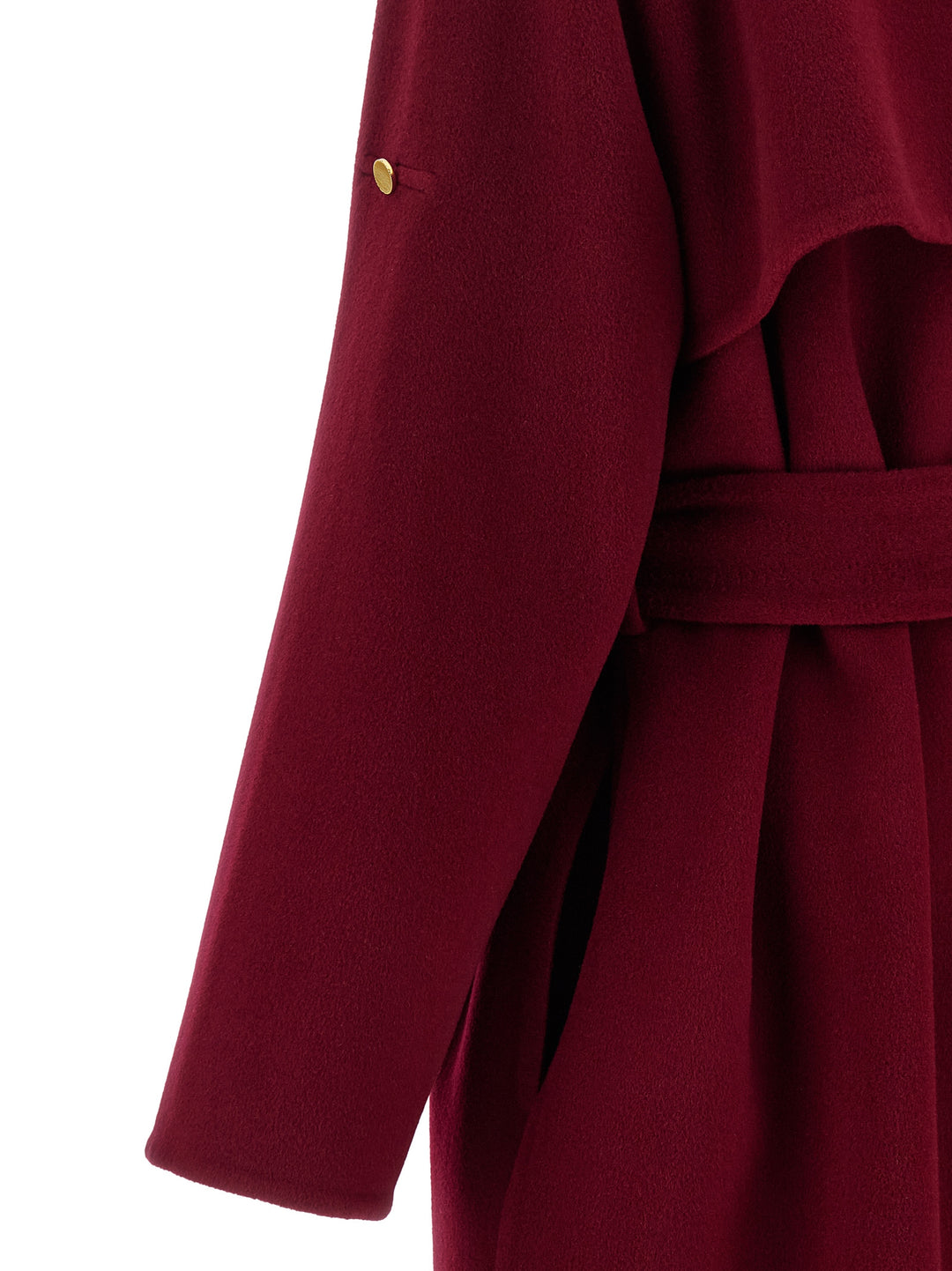 Alberta Ferretti Long Wool Coat Trench e Impermeabili - Rosso | 8f7b127142c4ea3502fd784138a57a072601c54b