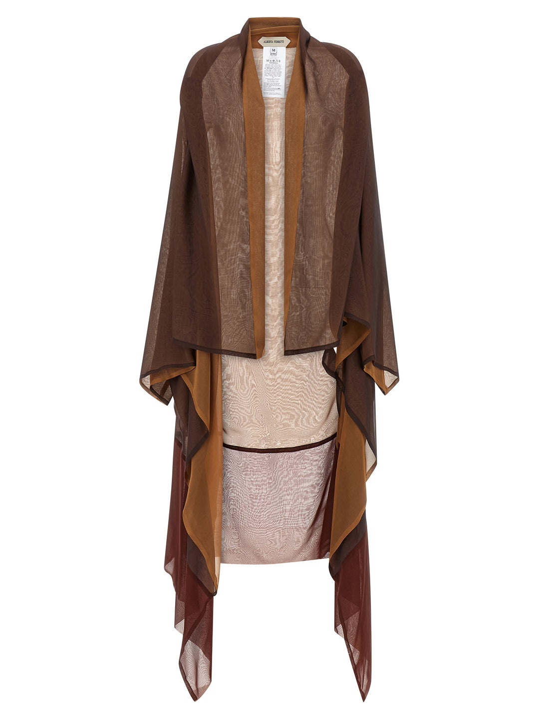 Alberta Ferretti Chiffon Cardigan Maglioni - Marrone | dc133e46b3f351c36465266357c9ec0ccc307b56