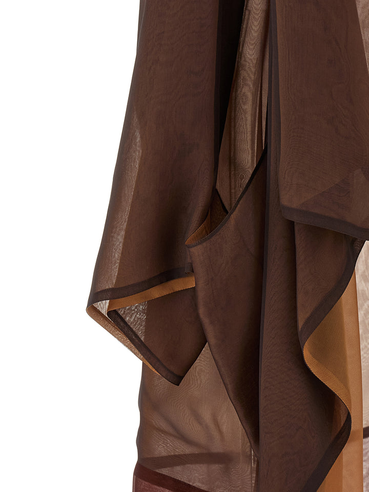 Alberta Ferretti Chiffon Cardigan Maglioni - Marrone | 13c40b7886d2f5c826f01321a44517931479456d
