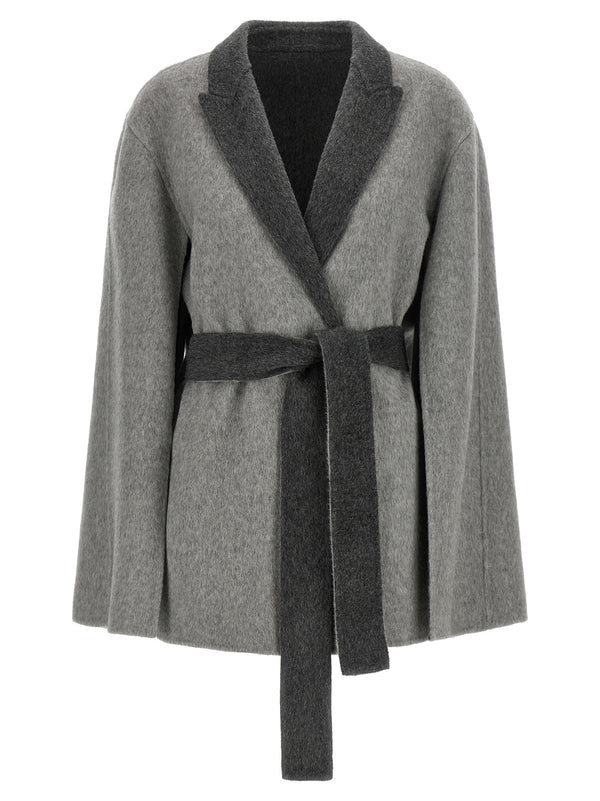 Cardigan With Cape Sleeves Maglioni Grigio