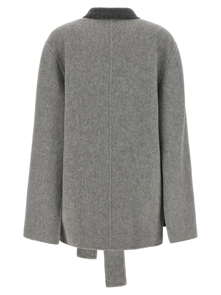 Alberta Ferretti Cardigan With Cape Sleeves Maglioni - Grigio | 4ee9cf82f8ce5c20e8851aa25f6b96b617497886