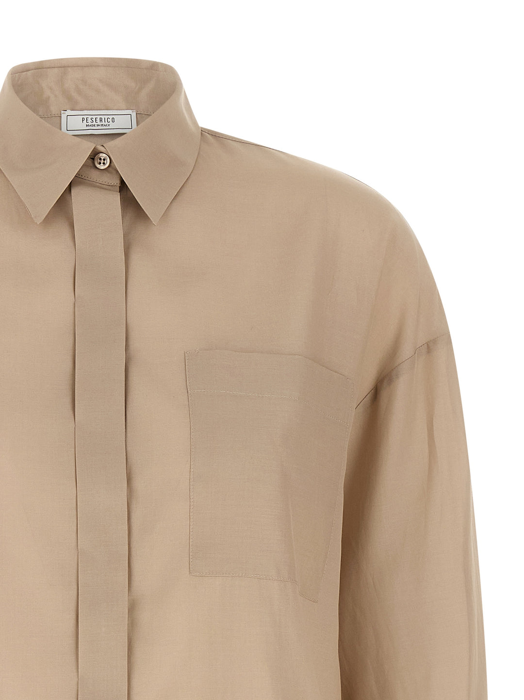 Peserico Asymmetric Hem Shirt Camicie - Beige | 41595abbd97c4e562b215e9aa165fcc30708deb7
