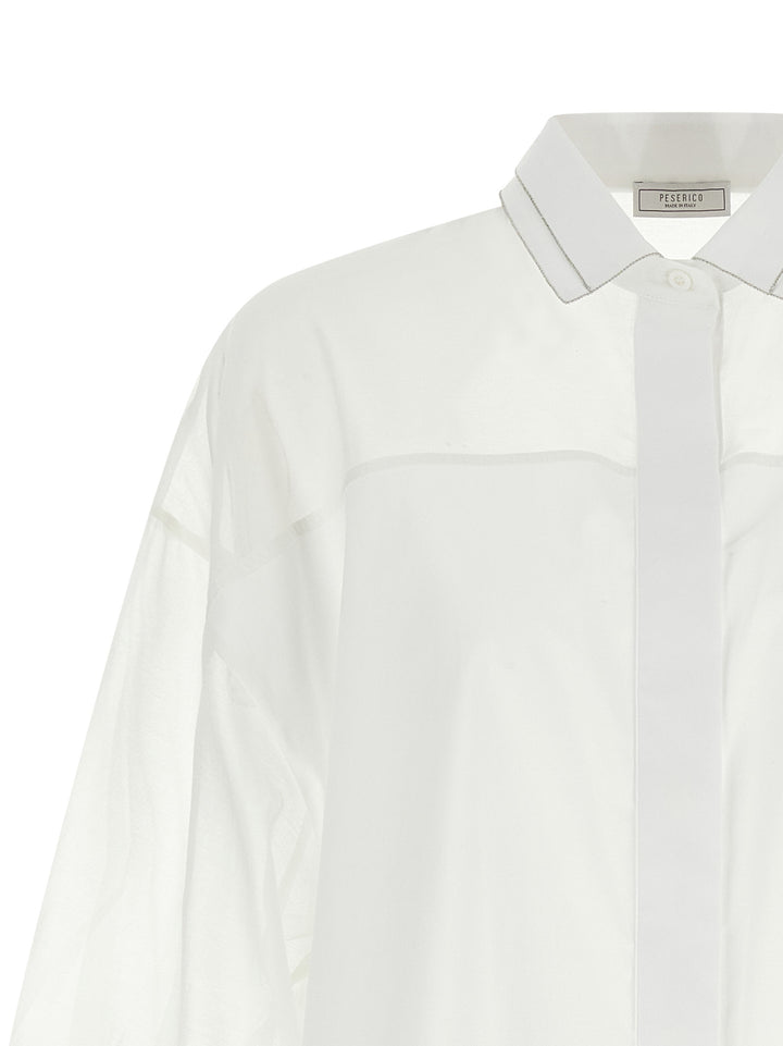Peserico Organza Shirt Camicie - Bianco | 6ebc74f9c9195fe29dc64f98c5e568119731b184