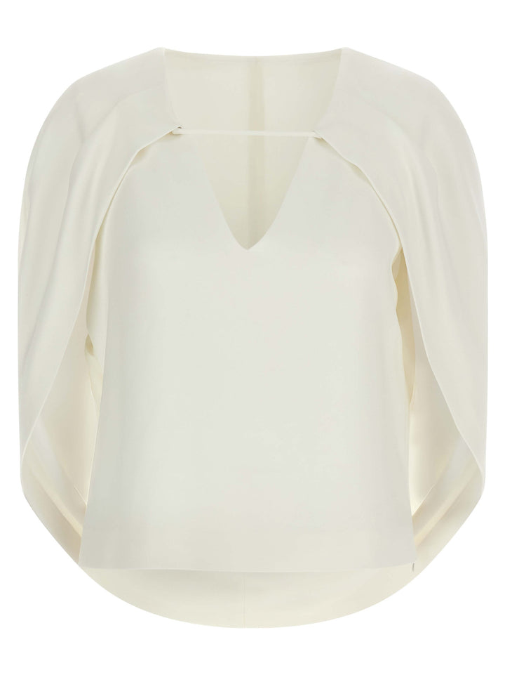 Alberta Ferretti Cape Top Top - Bianco | c85a994e0ec34b0ff14139924c370172521932c0