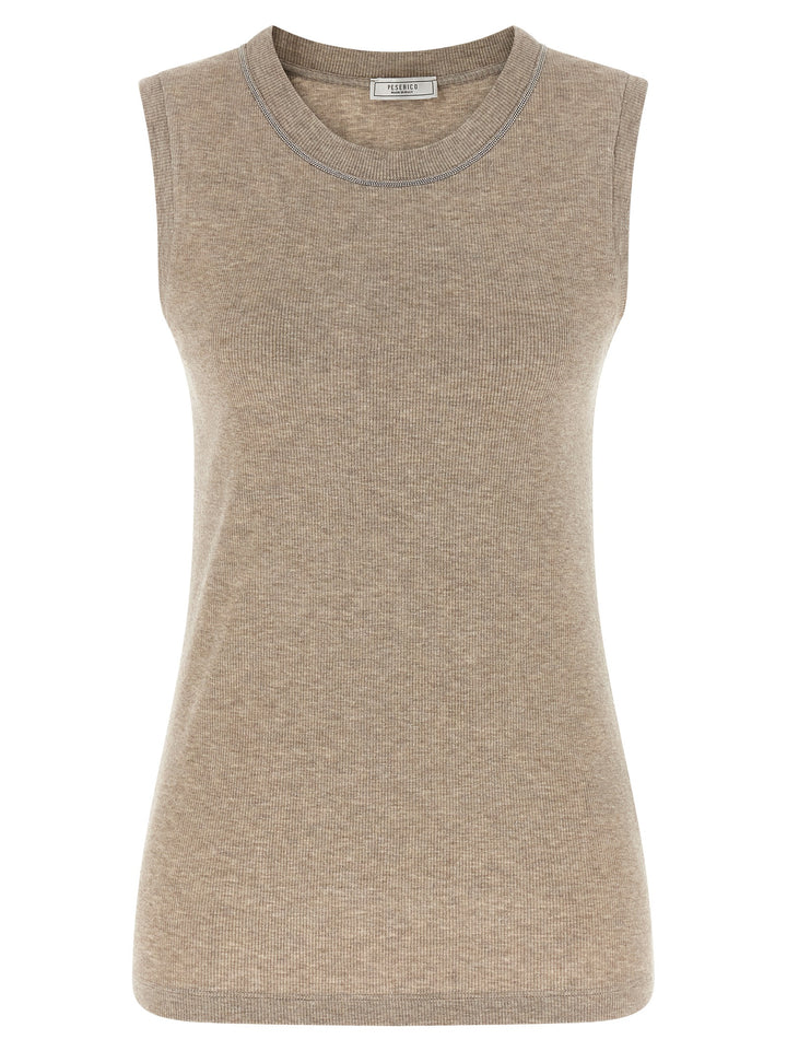Peserico Punto Luce Top - Beige | 71abe46b50fcba68f43c63c222946f6f3d8ea02b