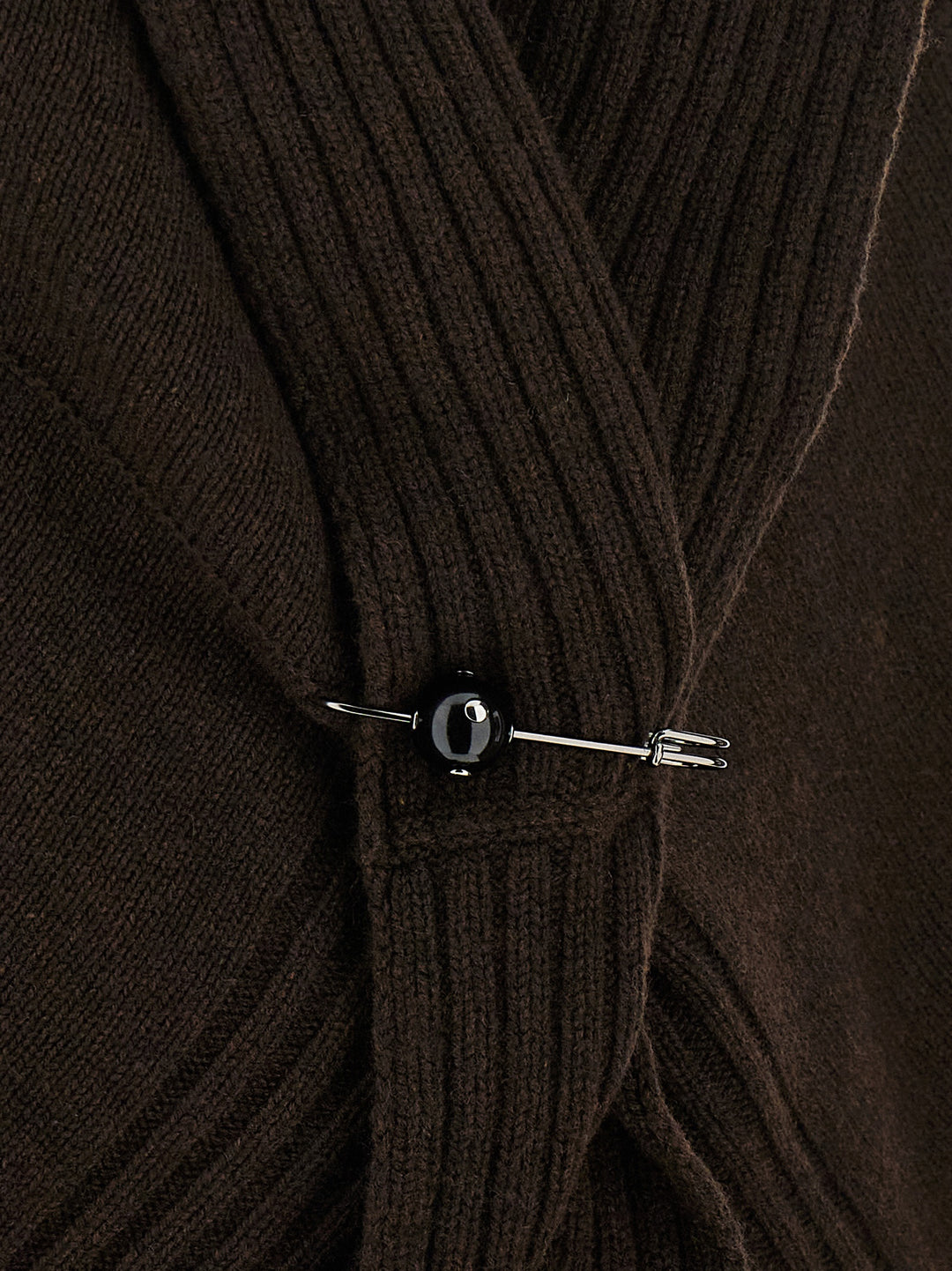 Alberta Ferretti Brooch Cardigan Maglioni - Marrone | 8d11ab5f88a9eac5be6576a33216a60c64897e8c