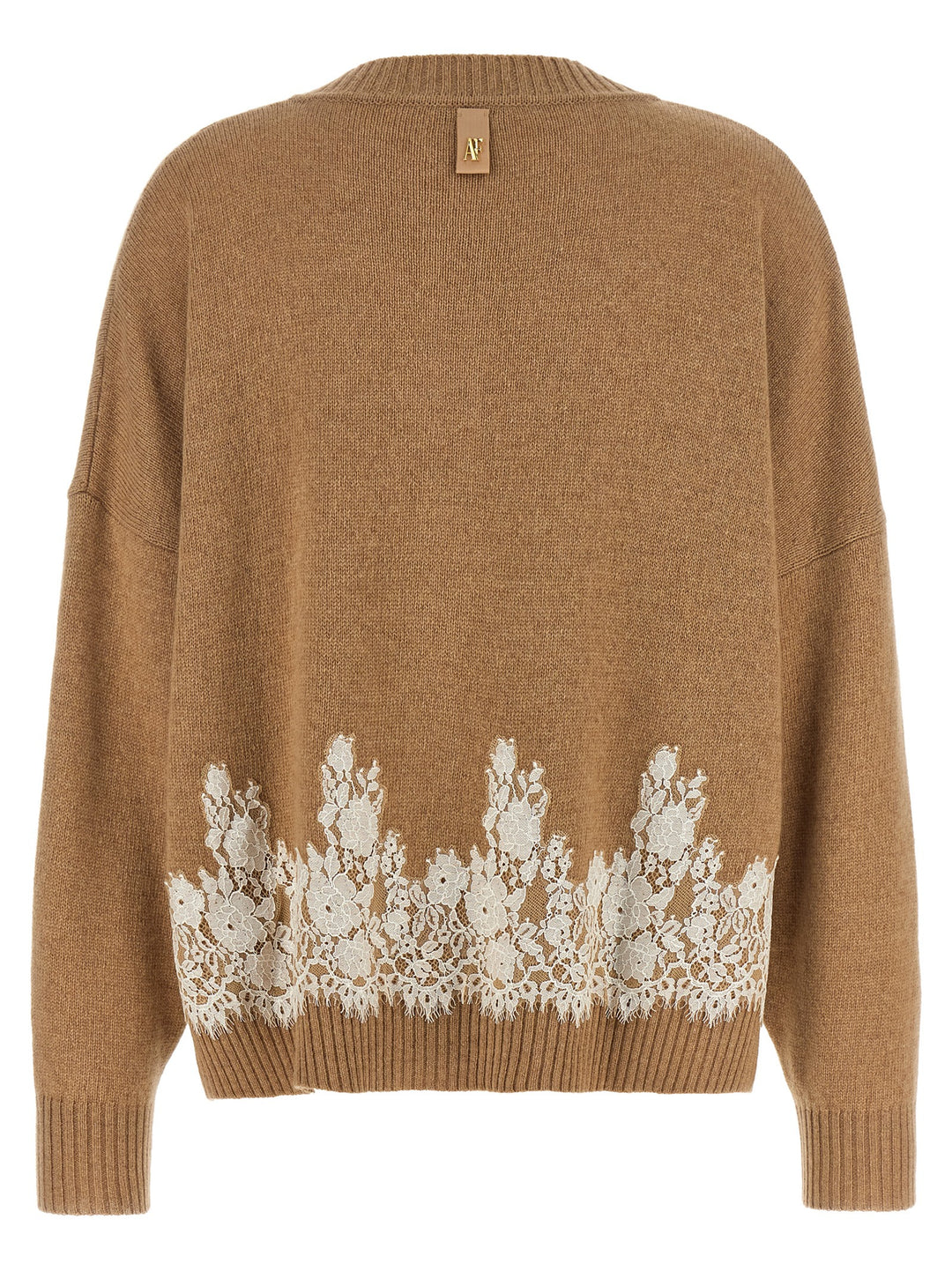 Alberta Ferretti Lace Insert Cardigan Maglioni - Marrone | 5a2879c5d3a27de51f60d16fe7d2bbe75e825c14
