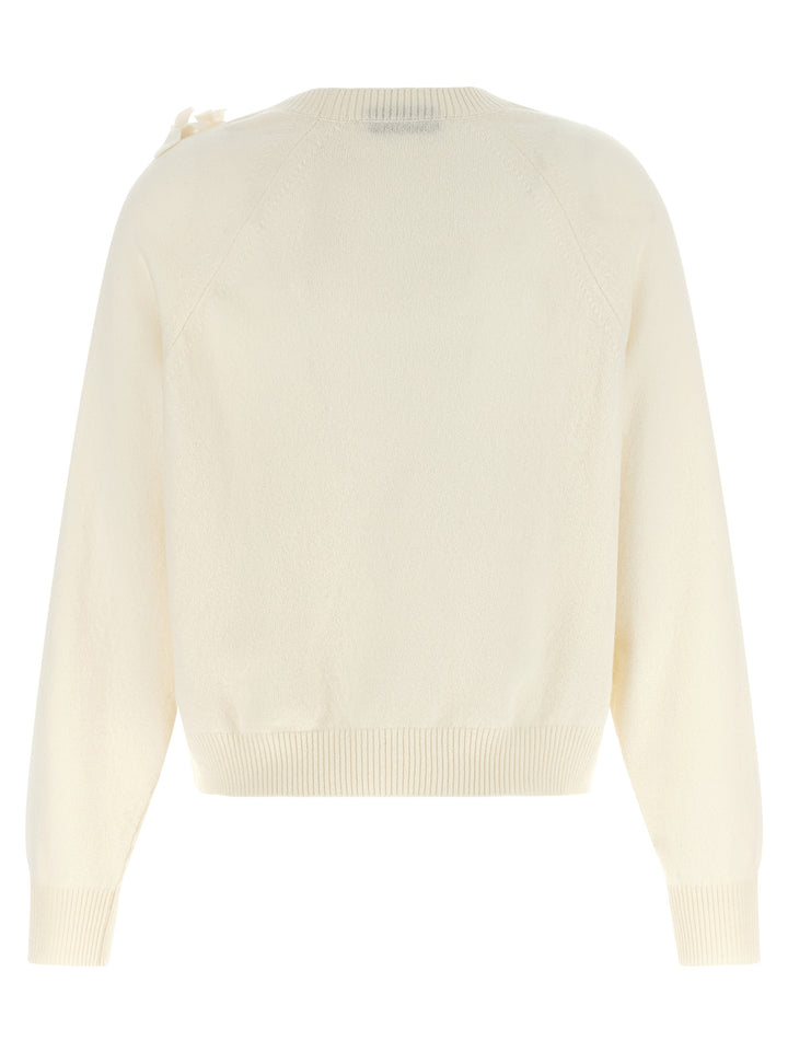 Alberta Ferretti Embroidered Flower Sweater Maglioni - Bianco | 13c6267a75f466e946ef3d24b71120c3c52f98ae