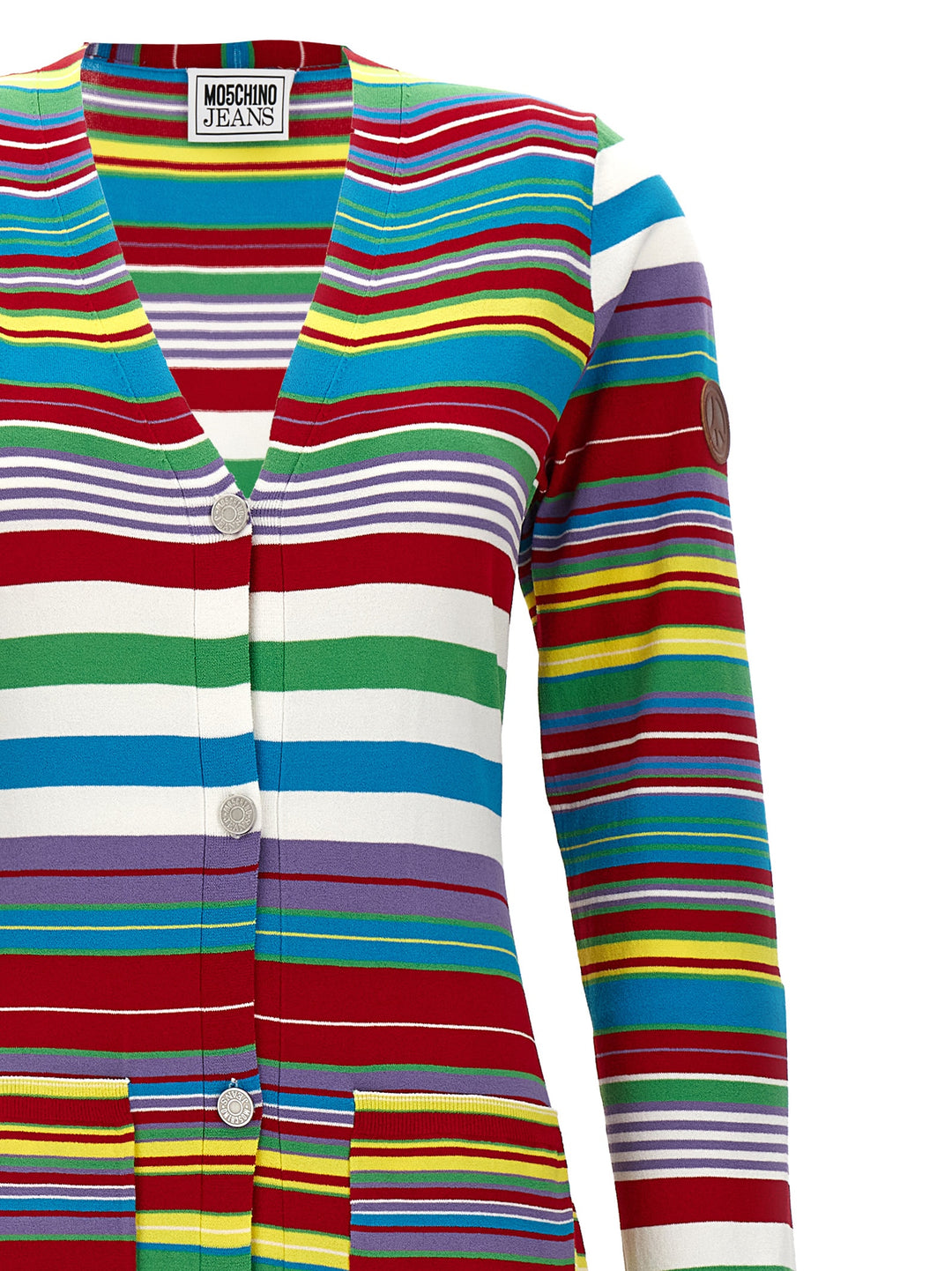 Mo5ch1no Jeans Striped Cardigan Maglioni - Multicolor | 255edf27faef501d39e3c32478a7d119a240f830