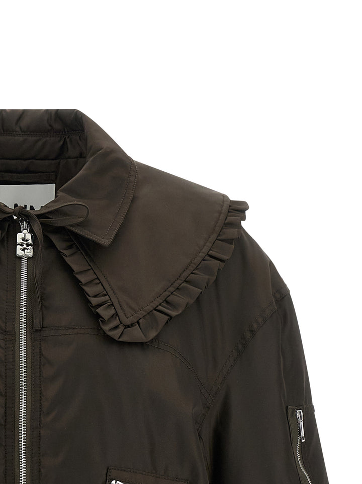 Ganni Duchesse Nylon Puffer Jackets - Marrone | 31c577ef25f095c9f64d6bdb3c5f8dd6c43ccdec