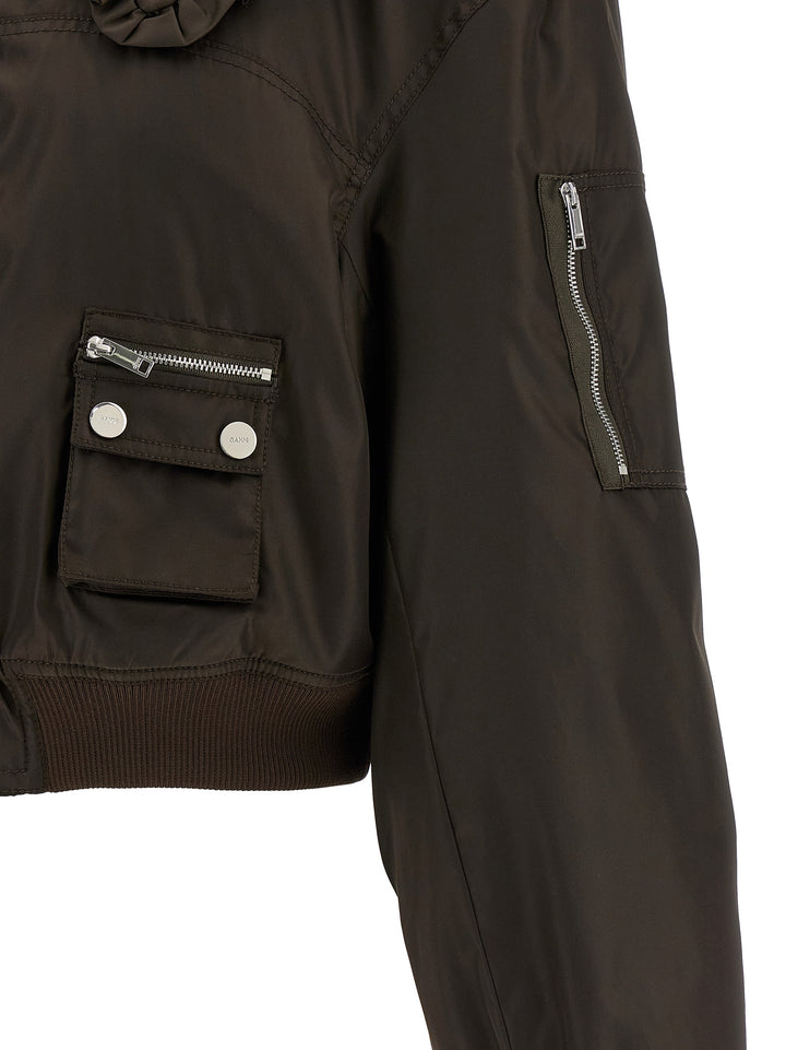 Ganni Duchesse Nylon Puffer Jackets - Marrone | 7923313b6e95f47cb977687e3b34f130e893bf03