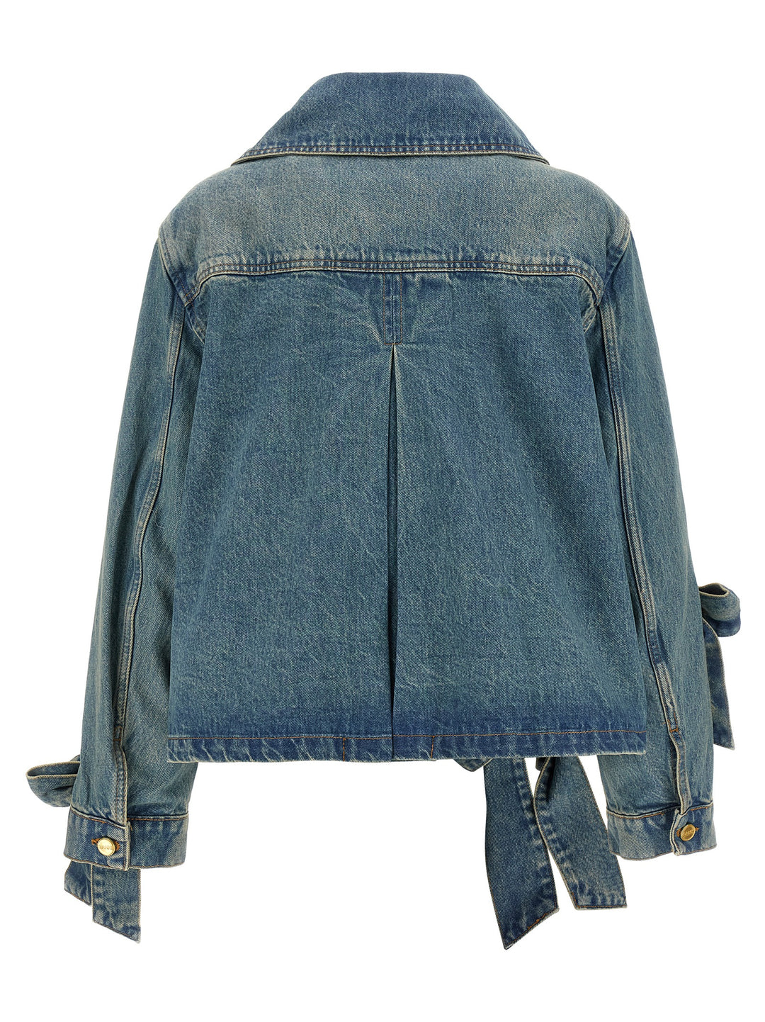 Ganni Light Rigid Denim Puffer Jackets - Blu | 541be81d6b18870eb7f6e661c41794d6dc32bc98