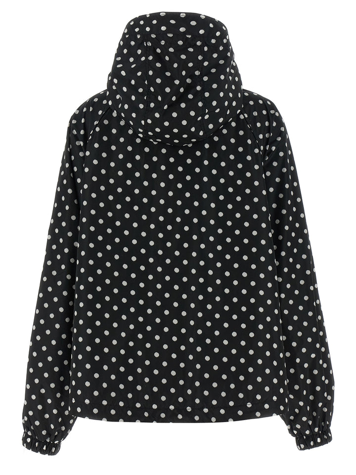 Ganni Polka Dot Anorak Puffer Jackets - Bianco/Nero | 7f19f0ad94a83fb491f870c97ddfc94fb7e12468