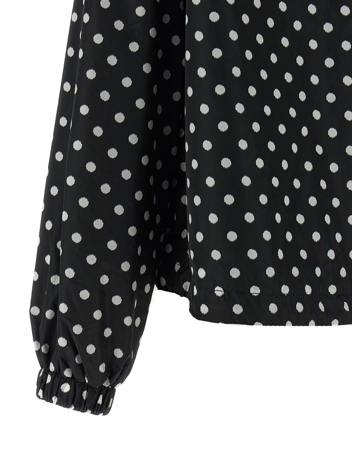 Ganni Polka Dot Anorak Puffer Jackets - Bianco/Nero | bf60b1ea5ecd950fc592a4822cfdb90ef7311861
