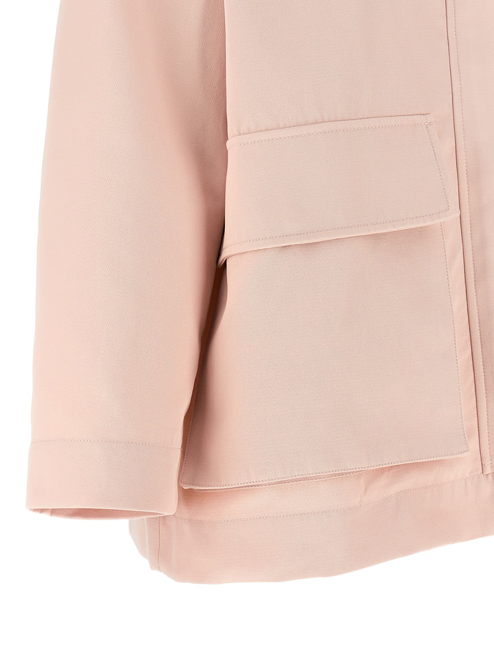 Ganni Twill Jacket Puffer Jackets - Rosa | 54f2184a2344e4bd6dbefe8d0c38455b34564779