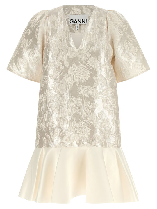 Satin Cloque Abiti Bianco