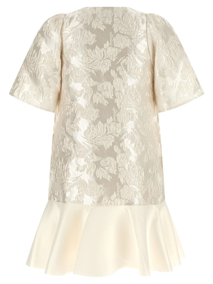 Ganni Satin Cloque Abiti - Bianco | 6d50e78a2933dbcda3f7597684ed6014dd7d454c