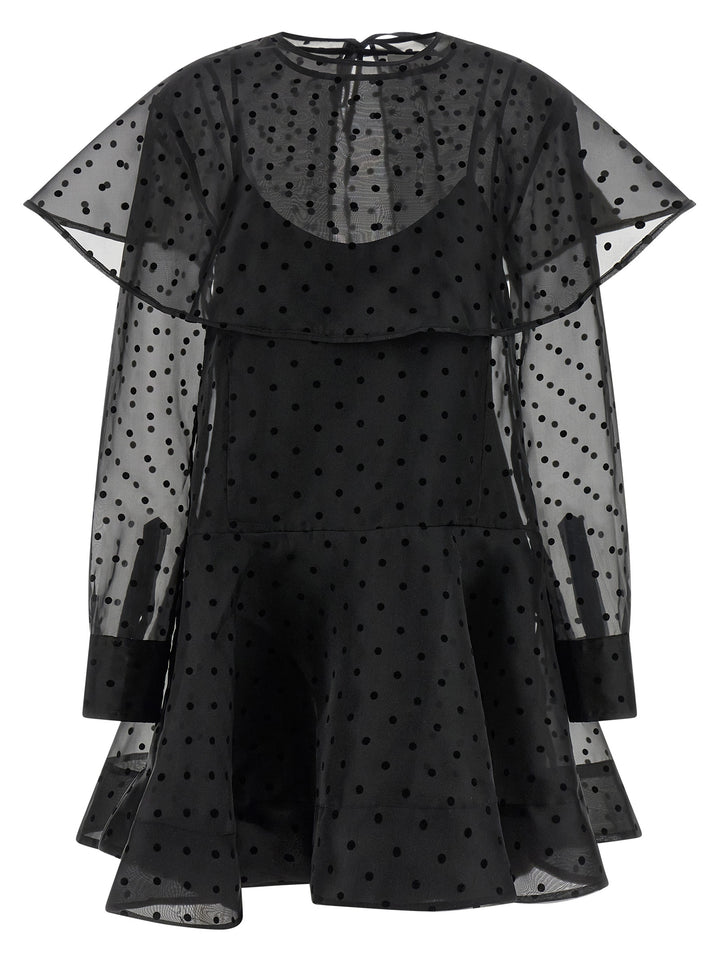 Ganni Black Organza Circle Collar Abiti - Nero | 197eb61c5f6b7542a84dd241969c4985b565254c