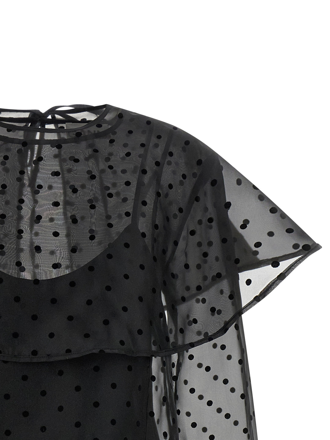 Ganni Black Organza Circle Collar Abiti - Nero | 6009e684e3b9adf648c1154a8fc46a038d39d660