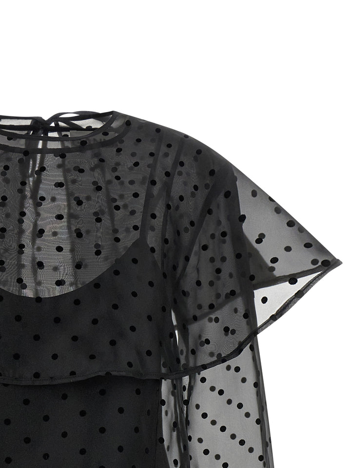 Ganni Black Organza Circle Collar Abiti - Nero | 6009e684e3b9adf648c1154a8fc46a038d39d660